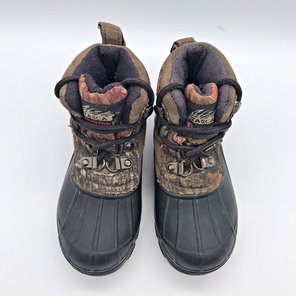 Itasca Icebreaker Kids 8 Snow Boots Camo Waterproof Lined Lace Up Winter Shoes - Picture 6 of 10